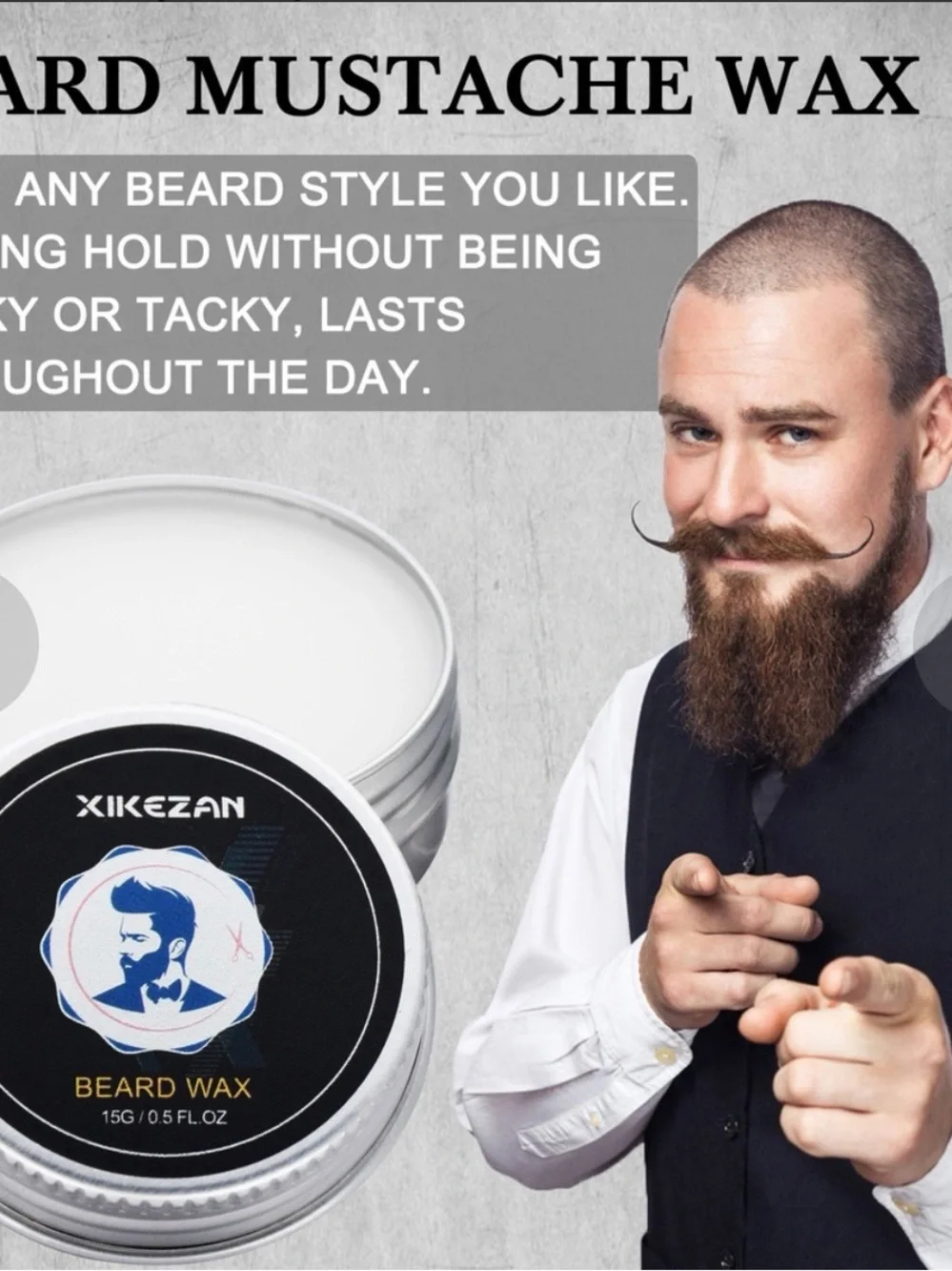 Men's Beard Straightener Beard Care Kit Professional and 100% Pure and Natural